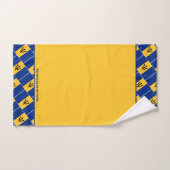 BARBADOS DRAPEAU Écriture personnalisée JAUNE (Serviette à main)