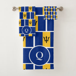 BARBADOS DRAPEAU Personnalisé Monogramme chrétien