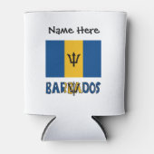 Barbados en Barbadiaanse vlag met Jouw naam Blikjeskoeler (Voorkant)