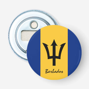Barbados Flag & Barbados party/sport drink Button Flesopener