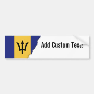Barbados Flag Bumpersticker