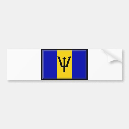 Barbados Flag Bumpersticker (Voorkant)