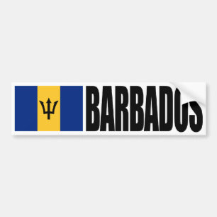 Barbados Flag Bumpersticker