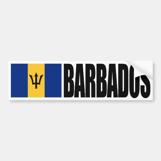 Barbados Flag Bumpersticker (Voorkant)