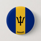 Barbados Flag Charming Patriotic Button (Voorkant)