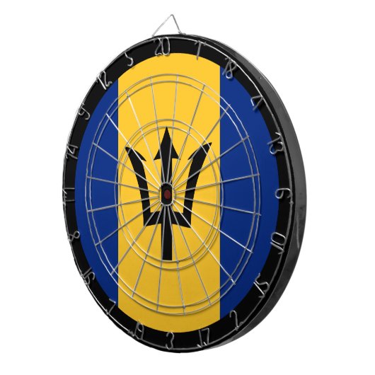 Barbados Flag Dartboard & Barbados/spelraad Dartbord (Voorkant Rechts)