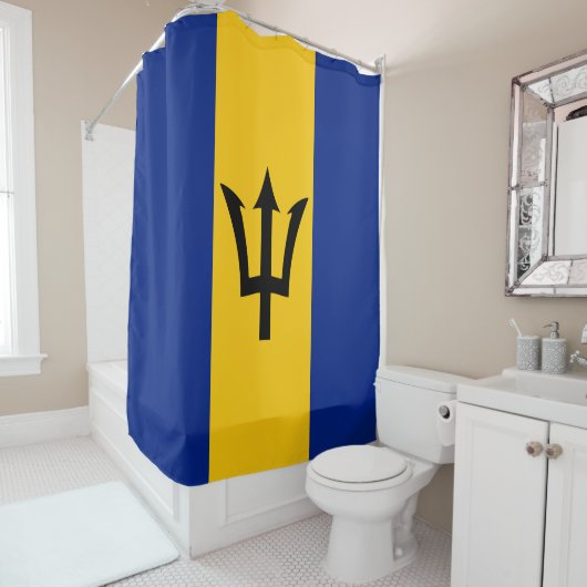 Barbados Flag Douchegordijn (In situ)