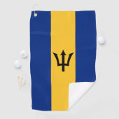 Barbados Flag Golf Towel Golfhanddoek (Insitu)