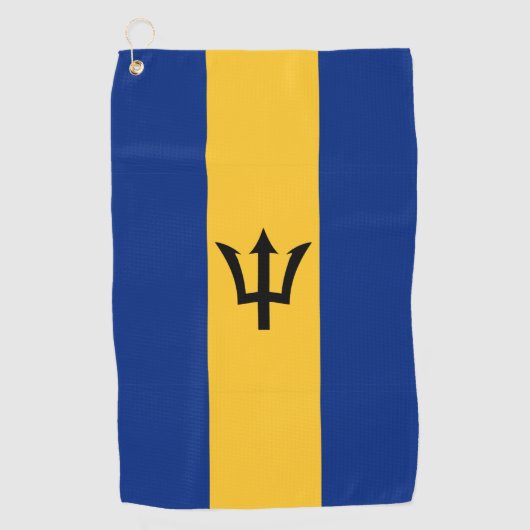 Barbados Flag Golf Towel Golfhanddoek (Voorkant)