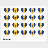 Barbados Flag Hart Sticker (Vel)