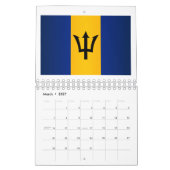 Barbados Flag Kalender (Mar 2027)