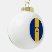 Barbados Flag Keramische Bal Ornament (Links)