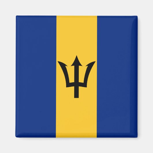Barbados Flag Magnet Magneet (Voorkant)