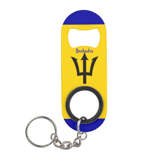 Barbados Flag Mini Flessenopener (Voorkant)