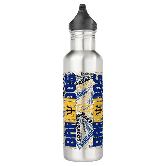 Barbados Flag Patriotic Waterfles (Rechts)
