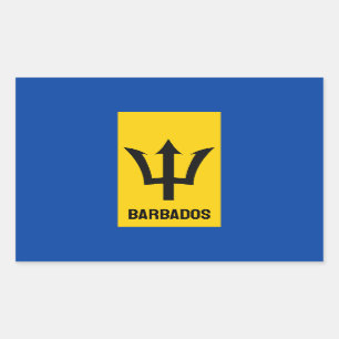 Barbados Flag Rechthoekige Sticker