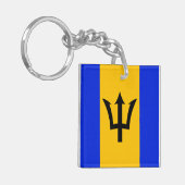 Barbados Flag Sleutelhanger (Voorkant Links)