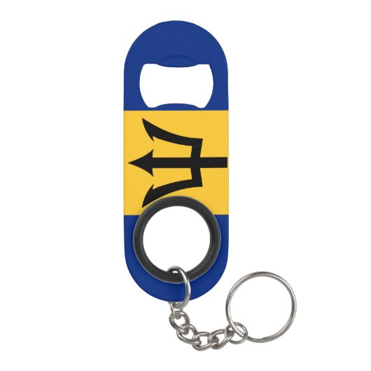 Barbados Flag Sleutelhanger Flessenopener (Achterkant)