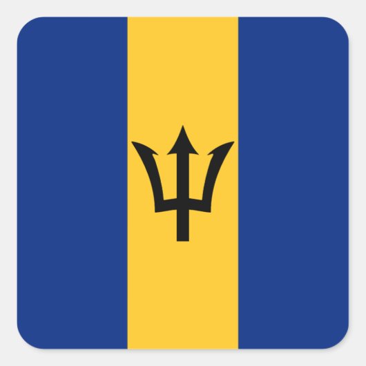 Barbados Flag Sticker (Voorkant)
