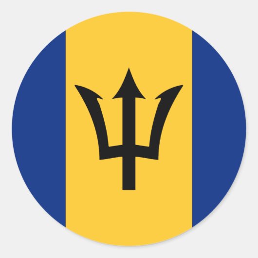 Barbados Flag Sticker (Voorkant)