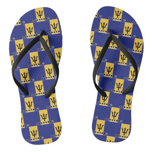 Barbados Flag Teenslippers (Voetbed)