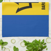 Barbados Flag Theedoek (Gevouwen)