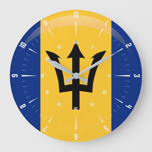 Barbados    FlagLarge Clock Grote Klok (Voorkant)