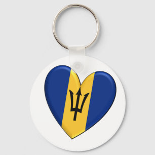 Barbados Hart Vlag Sleutelhanger