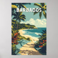 Barbados Illustratie Reis Kunst Vintage