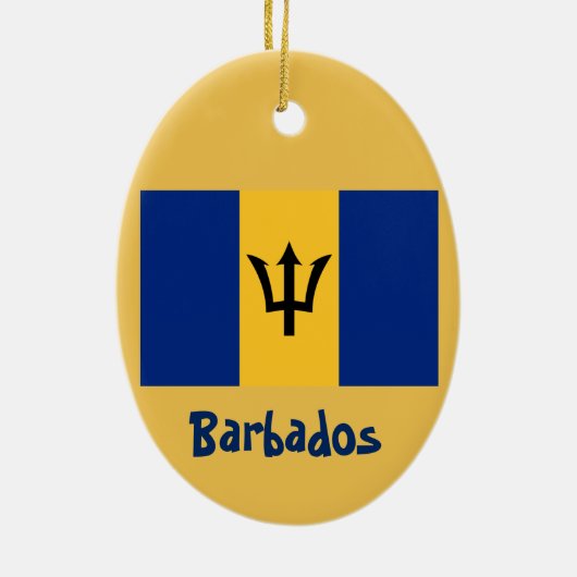 Barbados - kerstversiering keramisch ornament (Achterkant)