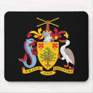 Barbados landswapen symbool embleem vlag muismat