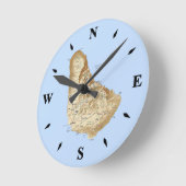 Barbados Map Clock Ronde Klok (Hoek)
