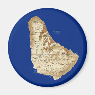 Barbados Map Magnet Magneet