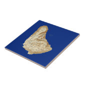 Barbados Map Tile Tegeltje (Zijkant)
