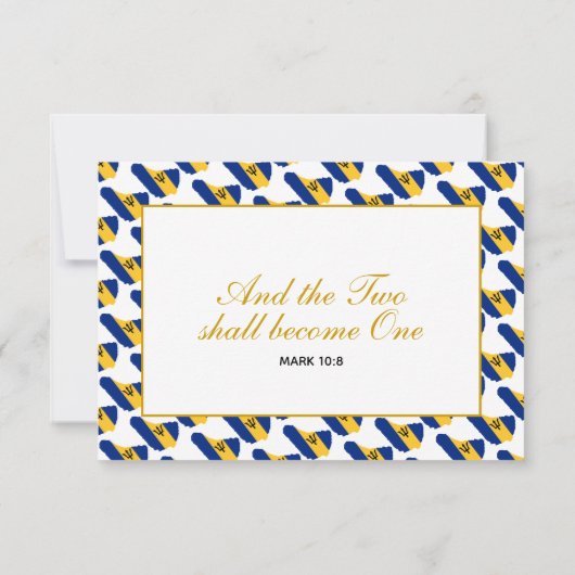 BARBADOS Mariage Celebration RSVP Response Card (Dos)