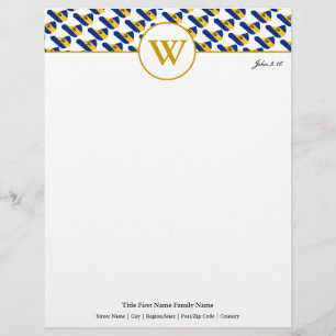 BARBADOS Monogram op persoonlijke titel Briefhoofd
