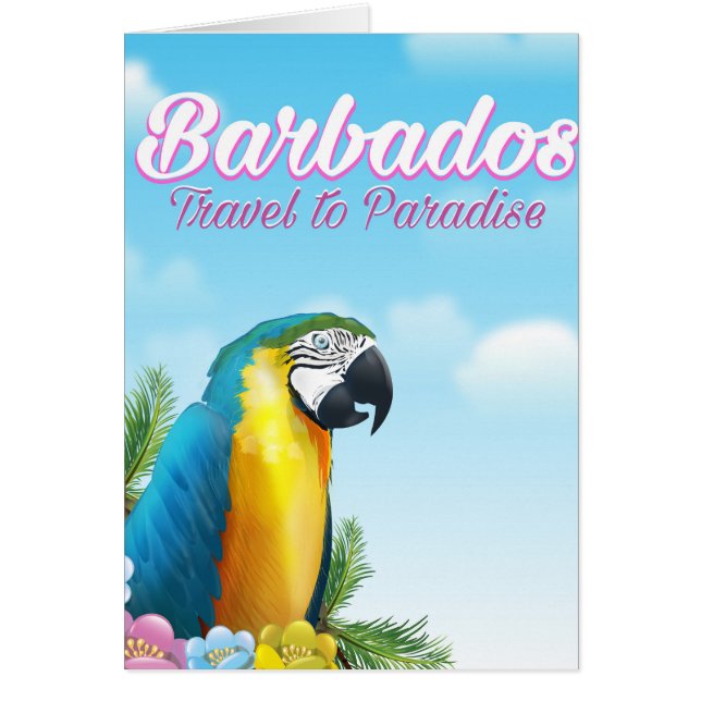 Barbados Papegaai reisposter (Voorkant)