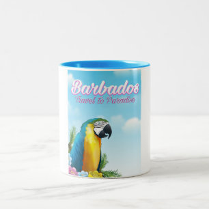 Barbados Papegaai reisposter Tweekleurige Koffiemok