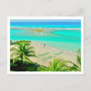 BARBADOS--PARADIJS GEVONDEN! MOoie STRANDSCÈNE Briefkaart