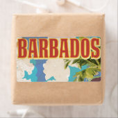 Barbados reisposter etiket (Insitu)