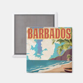 Barbados-reisposter Magneet (Voorkant / Achterkant)