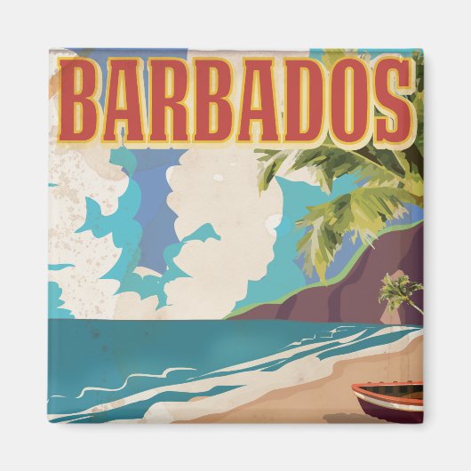 Barbados-reisposter Magneet (Voorkant)