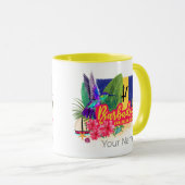 Barbados Retro Caraïben eiland Souvenir Mok (Voorkant rechts)