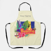 Barbados Retro Caraïben  eiland Souvenir Schort (Voorkant)