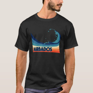 Barbados Retro Surf Zeil- en visvakantie T-shirt