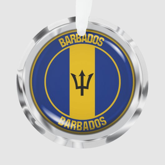 Barbados Round Emblem Ornament (voorkant)