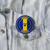 Barbados Round Emblem Ronde Button 7,6 Cm (In situ)