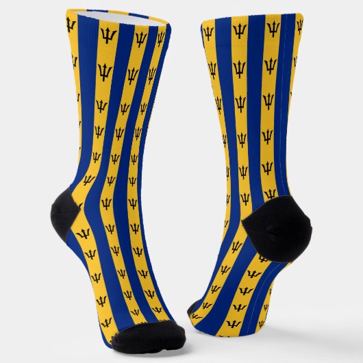 Barbados Socks, patriottische Barbados mode Sokken (Gebogen)
