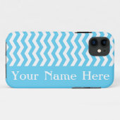 Barbados Surf Wave Chevron met naam Case-Mate iPhone Case (Achterkant (horizontaal))