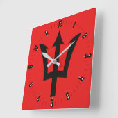 Barbados Trident Square Wall klok (Hoek)